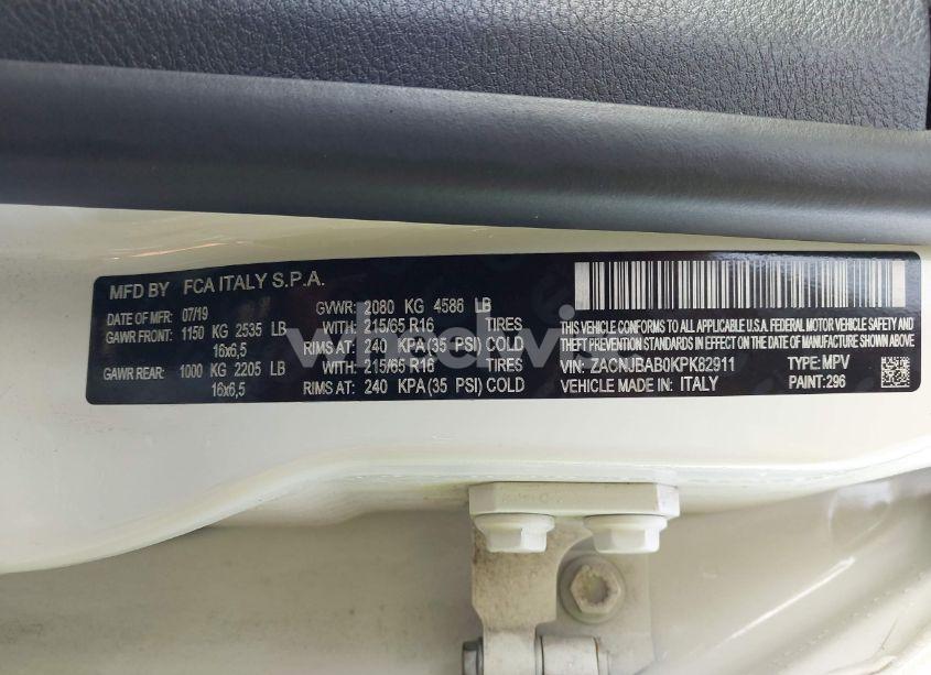 Photo 9 of 2019 Jeep Renegade SPORT 4X4 (VIN ZACNJBAB0KPK82911)