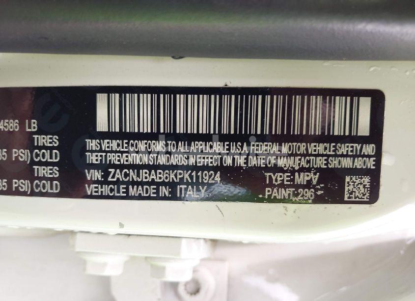 Photo 9 of 2019 Jeep Renegade SPORT 4X4 (VIN ZACNJBAB6KPK11924)