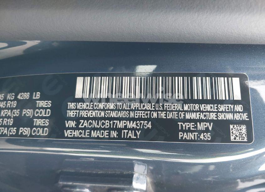 Photo 9 of 2021 Jeep Renegade LATITUDE FWD (VIN ZACNJCB17MPM43754)