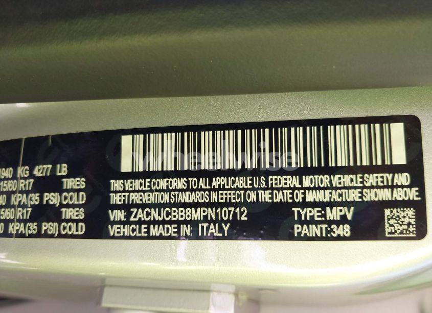 Photo 9 of 2021 Jeep Renegade LATITUDE FWD (VIN ZACNJCBB8MPN10712)