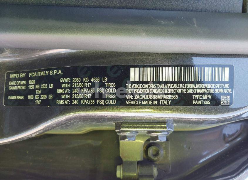 Photo 9 of 2021 Jeep Renegade LATITUDE 4X4 (VIN ZACNJDBB8MPM28565)