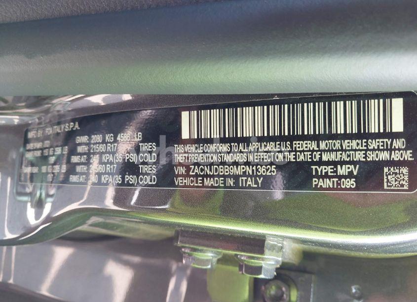 Photo 9 of 2021 Jeep Renegade LATITUDE 4X4 (VIN ZACNJDBB9MPN13625)