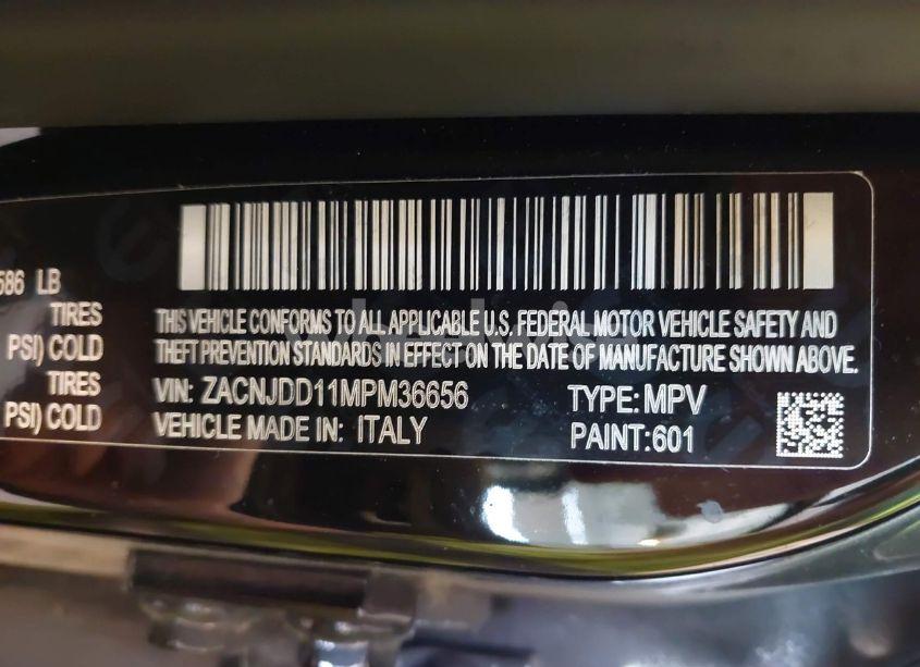 Photo 9 of 2021 Jeep Renegade LIMITED 4X4 (VIN ZACNJDD11MPM36656)