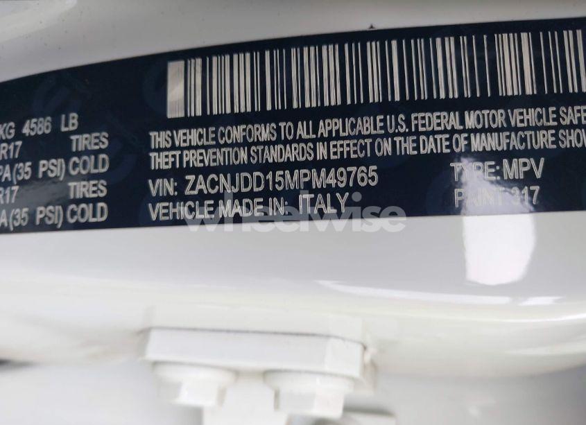 Photo 9 of 2021 Jeep Renegade LIMITED 4X4 (VIN ZACNJDD15MPM49765)