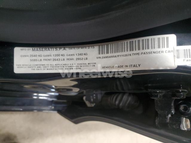 Photo 12 of 2015 MASERATI QUATTROPORTE S N/A (VIN ZAM56RRA7F1153574)