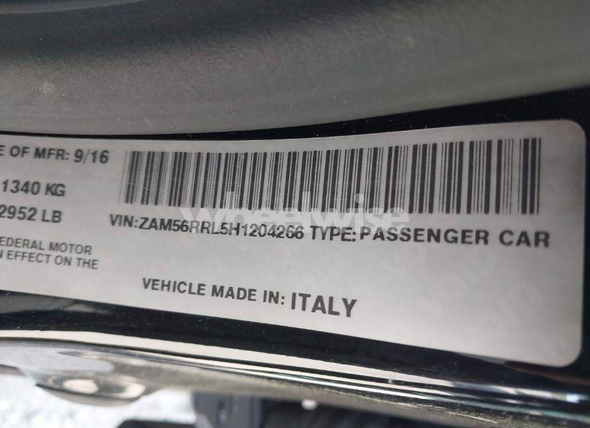 Photo 9 of 2017 Maserati Quattroporte S Q4 GRANLUSSO (VIN ZAM56RRL5H1204266)