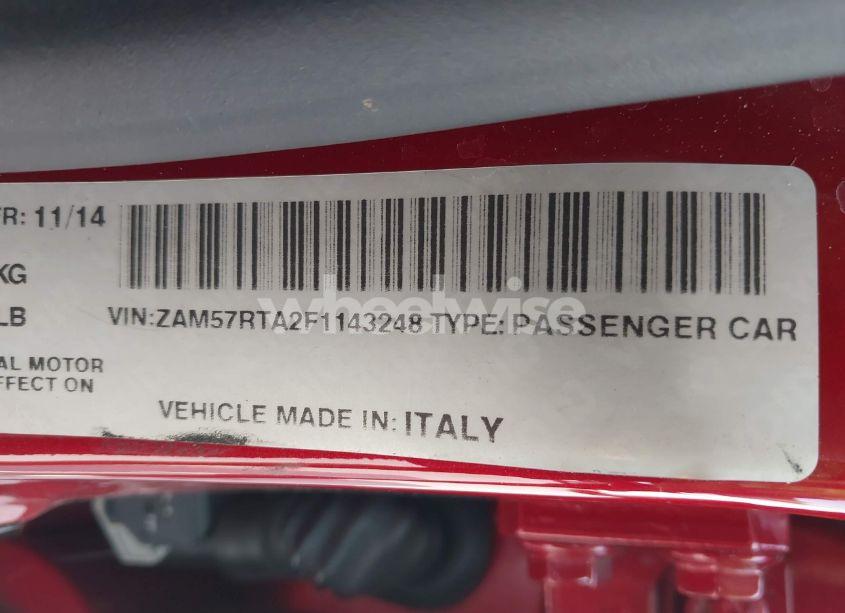 Photo 9 of 2015 Maserati Ghibli S Q4 (VIN ZAM57RTA2F1143248)