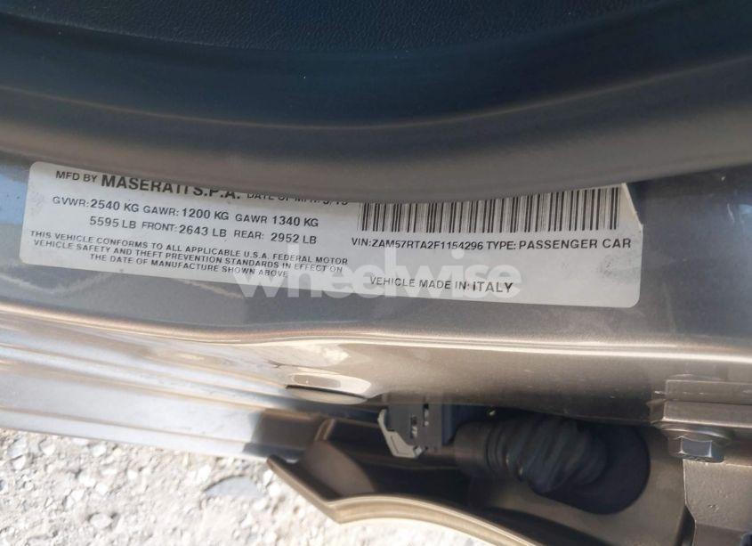 Photo 9 of 2015 Maserati Ghibli S Q4 (VIN ZAM57RTA2F1154296)