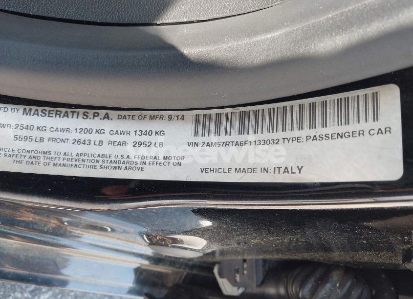 Photo 9 of 2015 Maserati Ghibli S Q4 (VIN ZAM57RTA6F1133032)