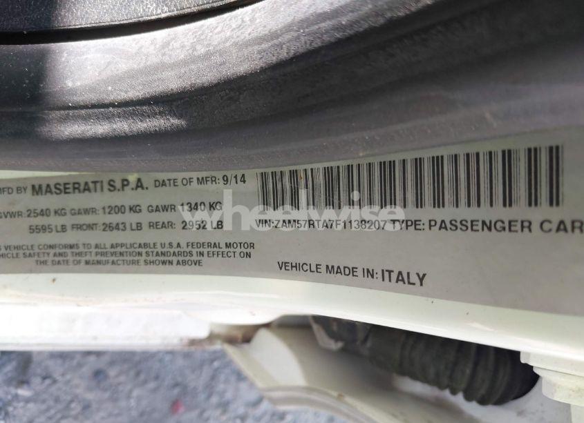 Photo 9 of 2015 Maserati Ghibli S Q4 (VIN ZAM57RTA7F1138207)