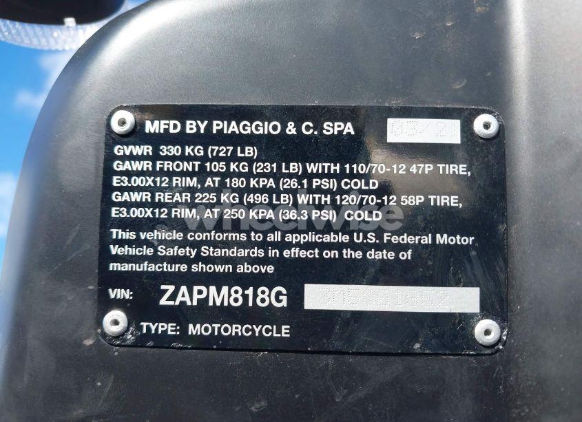 Photo 10 of 2021 Vespa Primavera/sprint 150 (VIN ZAPM818G3M5801952)