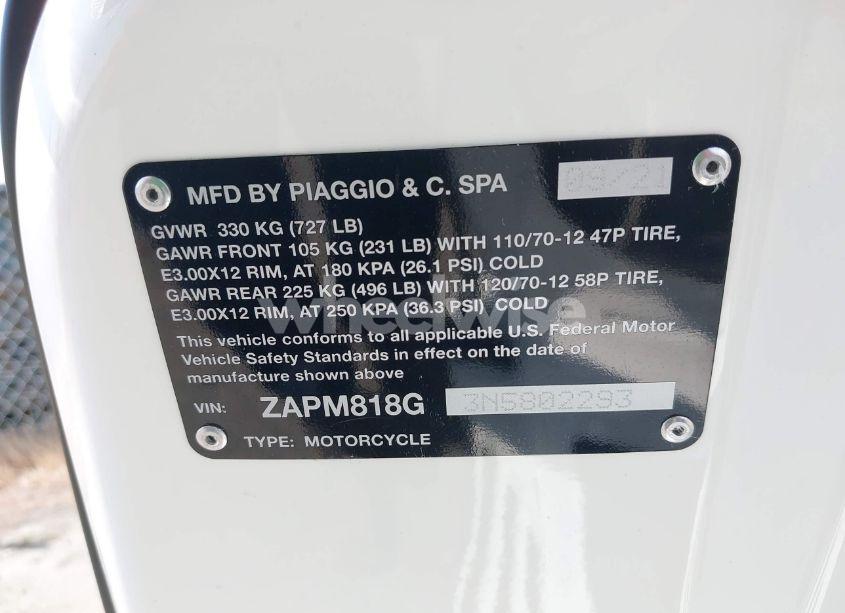 Photo 10 of 2022 Vespa Primavera/sprint 150 (VIN ZAPM818G3N5802293)