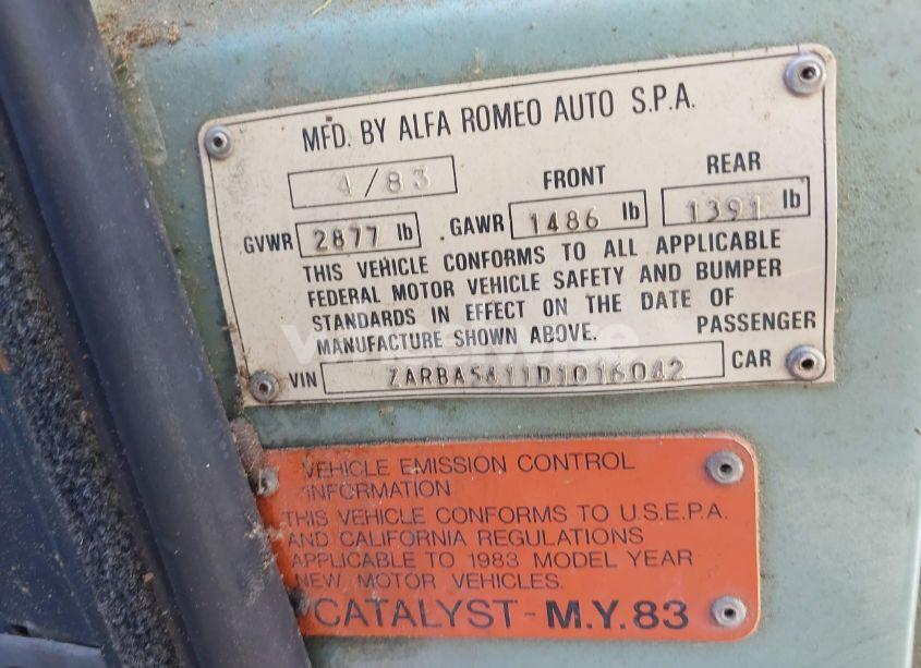 Photo 9 of 1983 Alfa Romeo VELOCE SPIDER (VIN ZARBA5411D1016042)