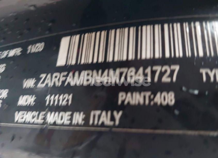 Photo 9 of 2021 Alfa Romeo GIULIA TI SPORT RWD (VIN ZARFAMBN4M7641727)