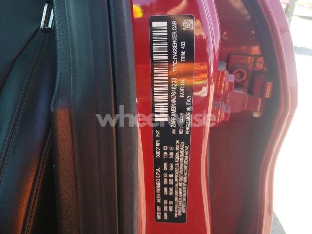 Photo 10 of 2021 ALFA ROMEO GIULIA TI (VIN ZARFAMBN4M7646233)