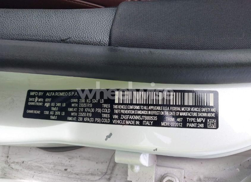 Photo 9 of 2018 Alfa Romeo STELVIO TI SPORT AWD (VIN ZASFAKNN5J7B80535)