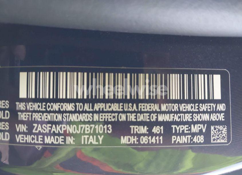 Photo 9 of 2018 Alfa Romeo STELVIO SPORT AWD (VIN ZASFAKPN0J7B71013)