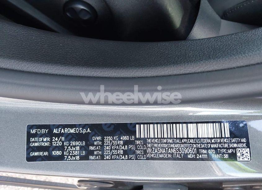 Photo 9 of 2025 Alfa Romeo TONALE AWD (VIN ZASNATAN6S3090601)