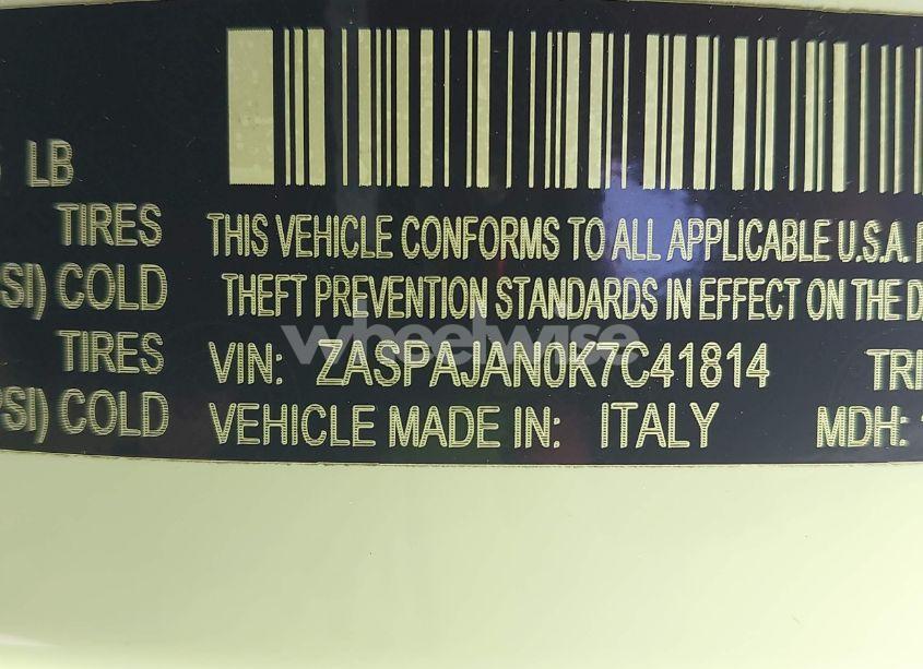 Photo 9 of 2019 Alfa Romeo STELVIO RWD (VIN ZASPAJAN0K7C41814)