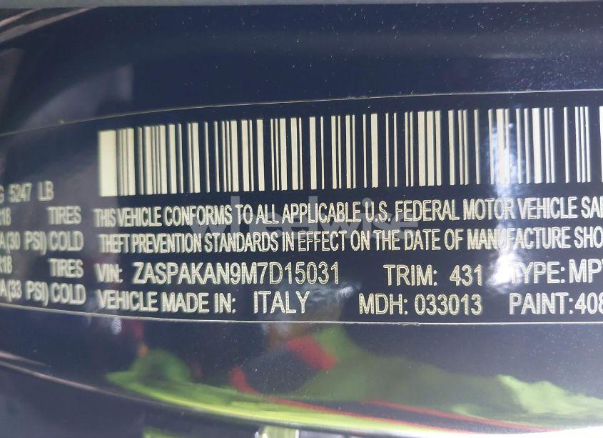 Photo 9 of 2021 Alfa Romeo STELVIO AWD (VIN ZASPAKAN9M7D15031)