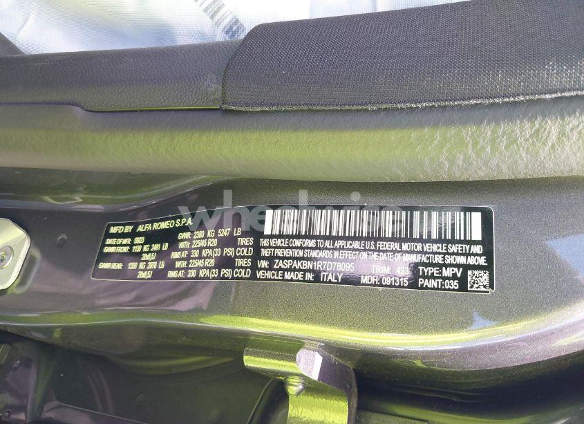 Photo 9 of 2024 Alfa Romeo STELVIO VELOCE AWD (VIN ZASPAKBN1R7D78095)