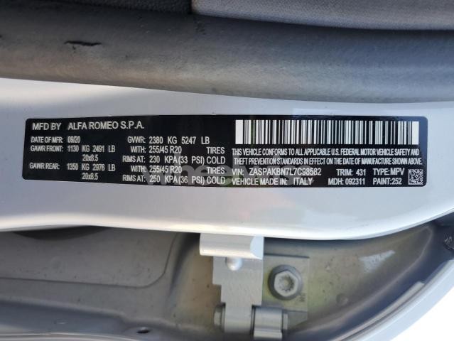 Photo 7 of 2020 ALFA ROMEO STELVIO TI (VIN ZASPAKBN7L7C98582)