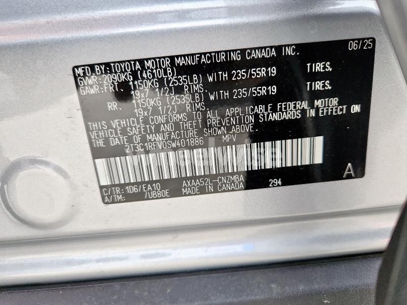 Photo 10 of 2025 TOYOTA RAV4 XLE PREMIUM (VIN ZCFC65D0075655299)
