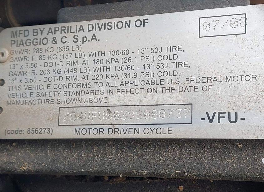 Photo 10 of 2009 Aprilia Sr50 R-FACTORY (VIN ZD4VFU0039S000737)