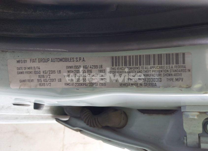 Photo 9 of 2015 Fiat 500l EASY (VIN ZFBCFABHXFZ030313)