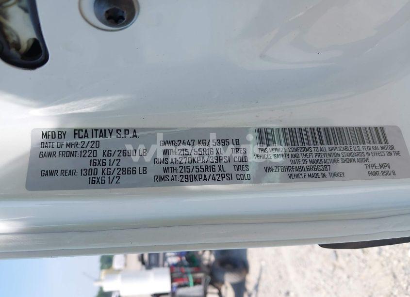 Photo 9 of 2020 Ram Promaster CITY TRADESMAN (VIN ZFBHRFAB1L6R66387)