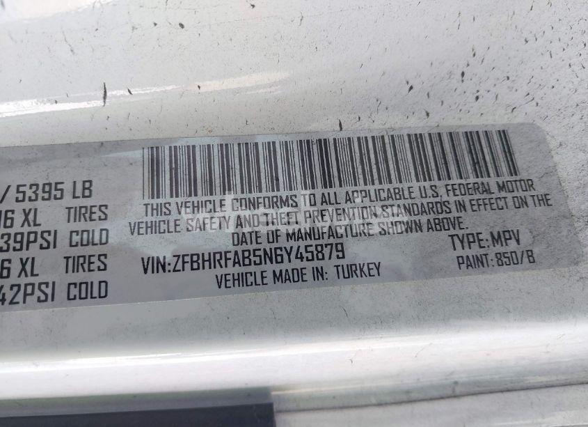 Photo 9 of 2022 Ram Promaster CITY CARGO VAN (VIN ZFBHRFAB5N6Y45879)