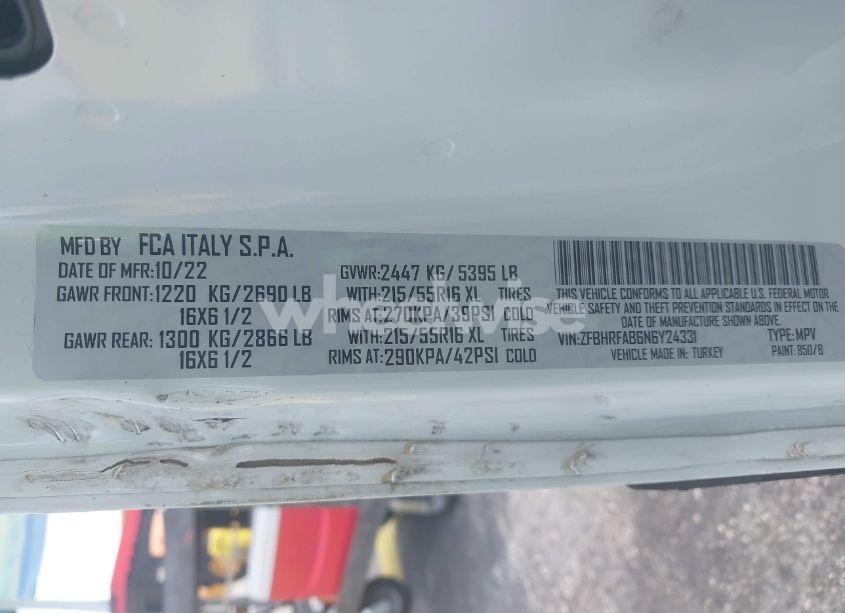 Photo 9 of 2022 Ram Promaster CITY CARGO VAN (VIN ZFBHRFAB6N6Y24331)