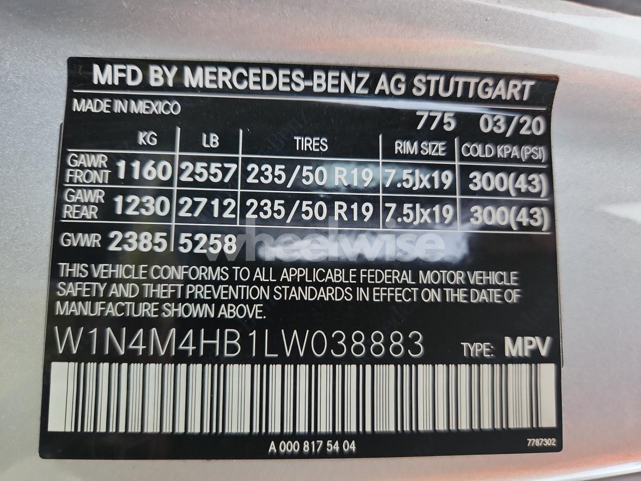 Photo 13 of 2020 MERCEDES-BENZ GLB 250 4MATIC (VIN ZFF65LJA0C0183281)