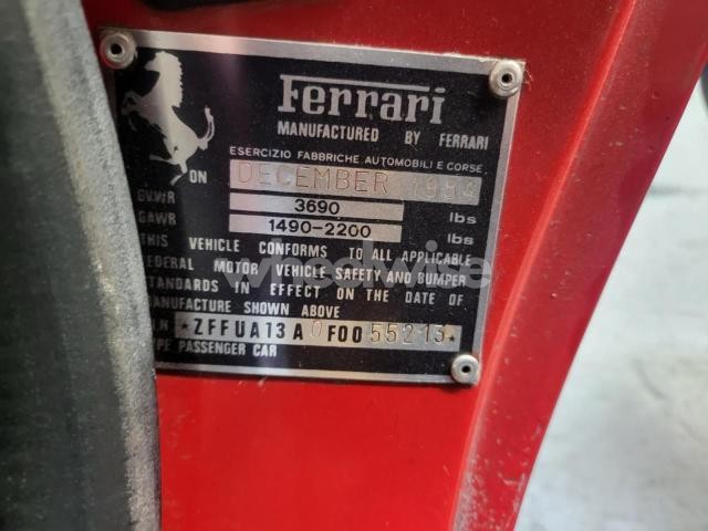 Photo 8 of 1985 FERRARI 308 GTS QUATTRO (VIN ZFFUA13A0F0055213)