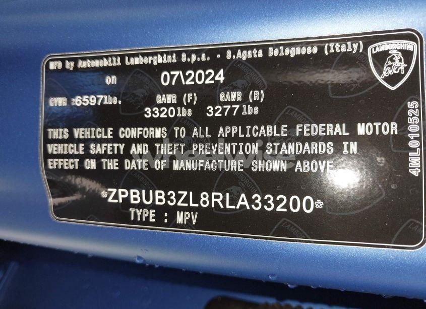 Photo 9 of 2024 Lamborghini Urus S (VIN ZPBUB3ZL8RLA33200)